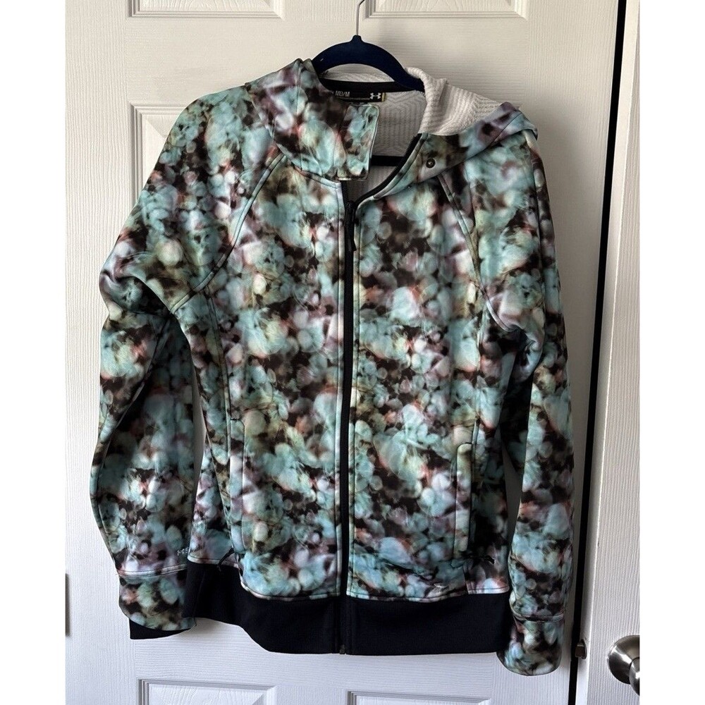 Under Armour ColdGear Infrared Storm Bokeh Hooded Jacket Women's M Full Zip